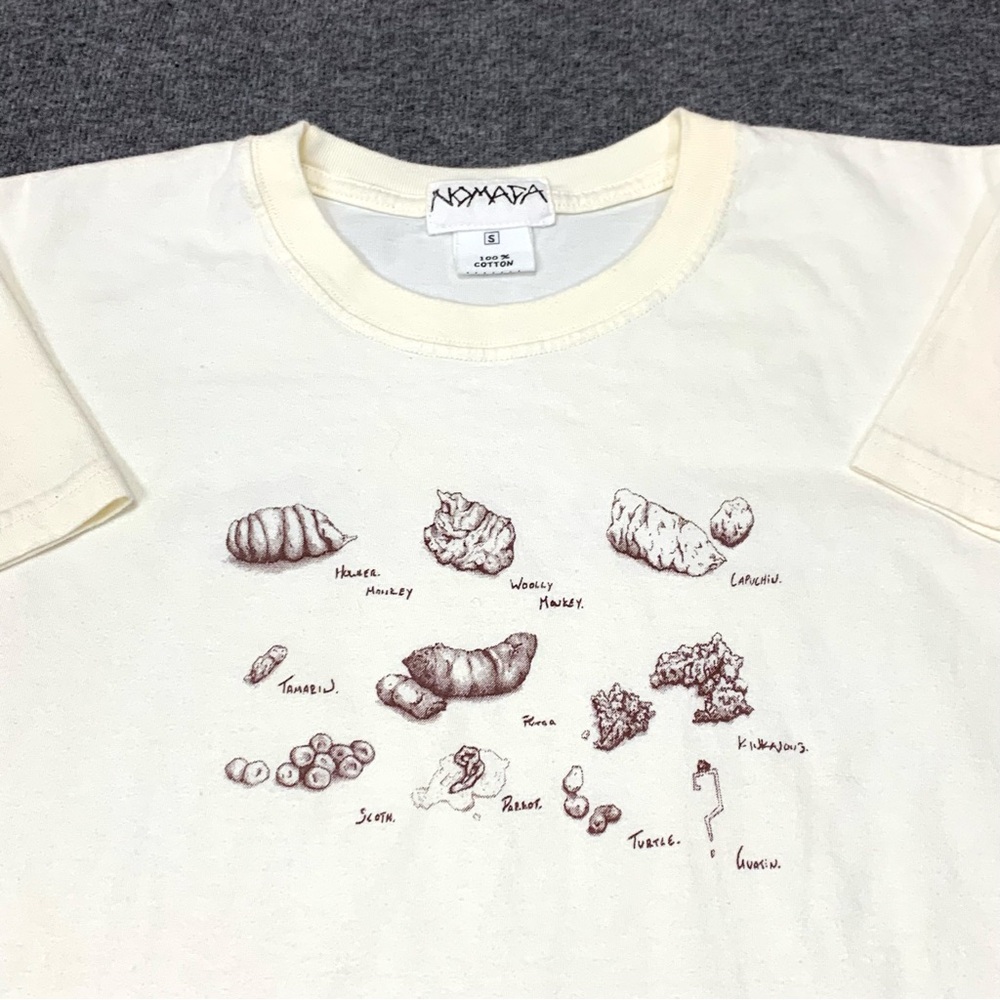 Vintage Merazonia Wildlife Refuge Animal Stool Cream Nature Tee Small